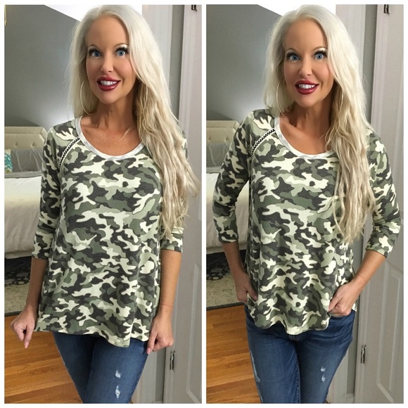 Tops - ❤️LAST 1! Jersey Knit Hi Lo Camo Tunic! So Soft!